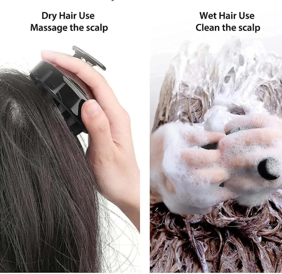 Scalp Shampoo Brush | Soft Silicone Scalp Massager & Hair Scrubber for Deep Cleansing | Wet & Dry Use