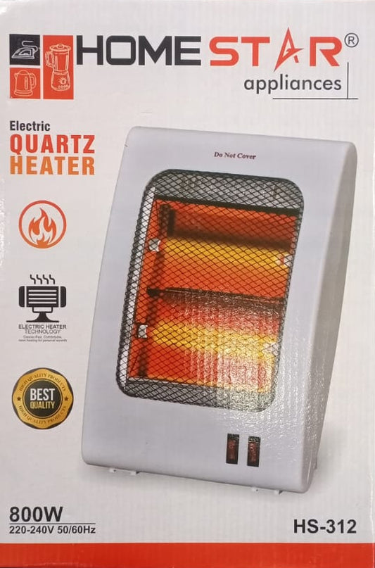 Electric Quartz 800W 2 Rod Electric Heater (HS-312)