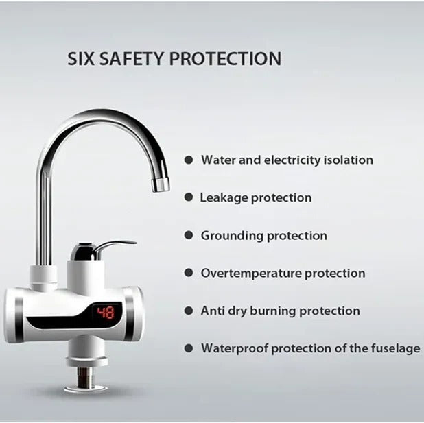 Instant Hot Water Faucet – Electric Tankless Kitchen Water Heater Tap