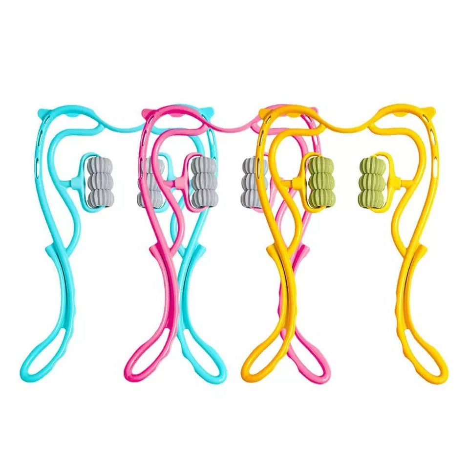 6 Wheel Pressure Point Neck Massager Relieve Neck, Back And Shoulder Pain